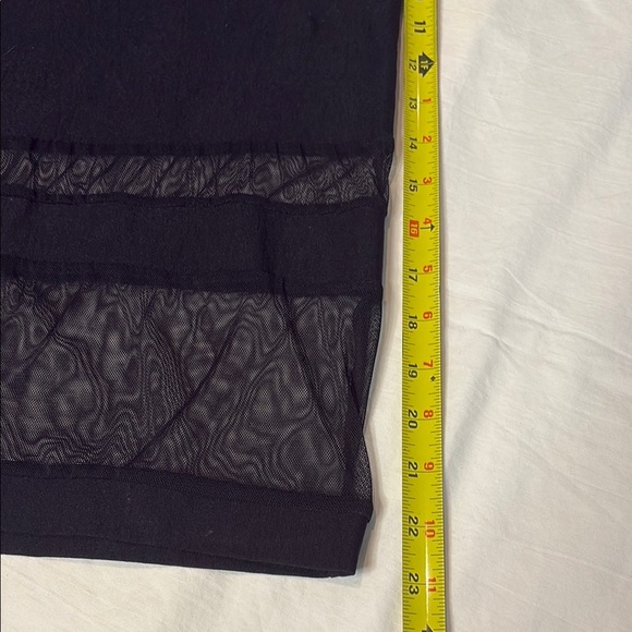 Love Culture Black Pencil Pull On Skirt with Transparent Bands - Picture 4 of 7